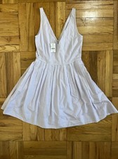 J. Crew Lavender Purple Sleeveless Deep V Neck Lined Dress Women’s Size 2 NWT