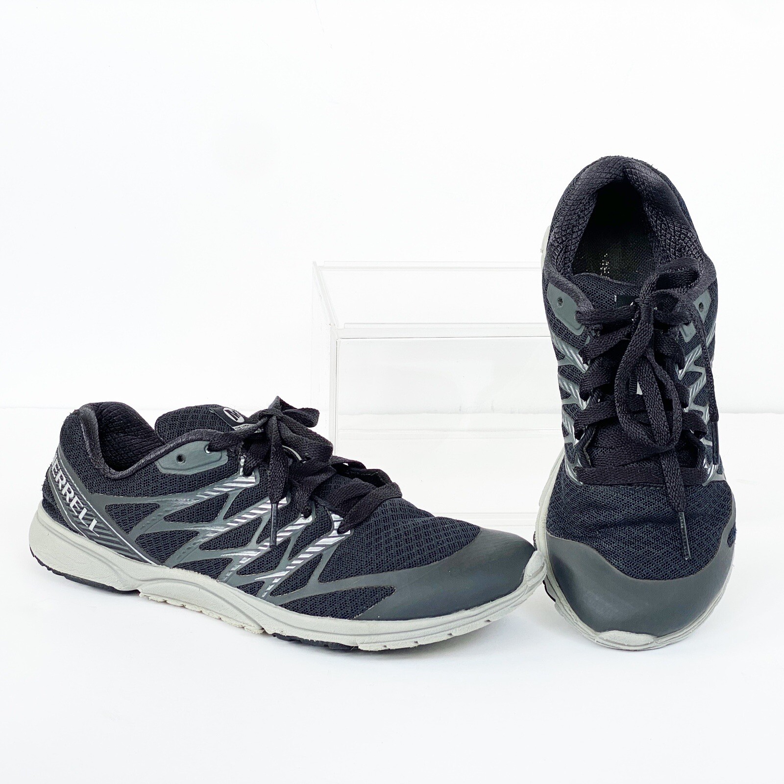 Scarpe da corsa Merrell da donna ad accesso nudo Ultra Trail nere grigio taglia 7 J559582