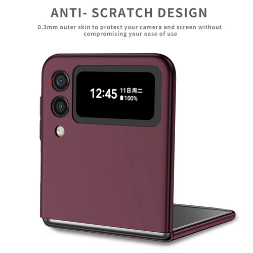 For-Samsung Galaxy Z Flip 4 3 5G Slim Matte Hard Case with Ring+Screen Protector - Picture 29 of 94