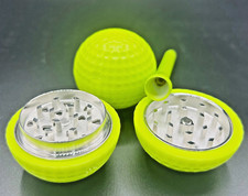 Golf pipe Set 3-Pack Multifunctional Golf Ball Grinder tee pipe and stash Yellow