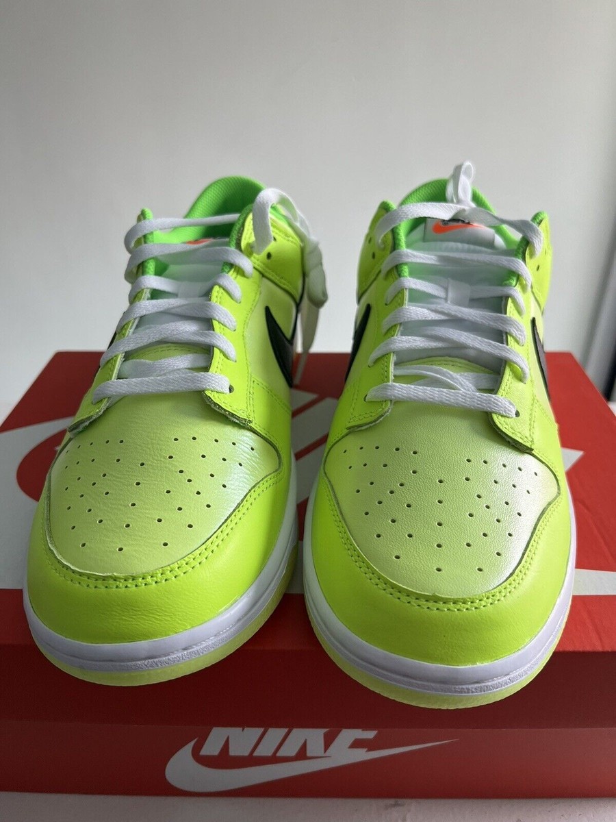 Sz 8-12 Nike Dunk Low Glow in the Dark Volt Black Total  display picture 1