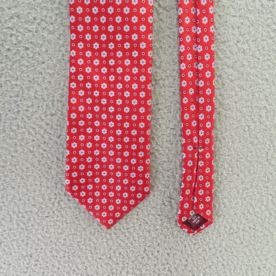 Corbata de cuello Nordstrom para hombre seda rojo azul lunares 3,5" 59" EE. UU. Foto 2 de 4