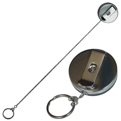 Herbertz Automatik Kette Taschenmesser Schlüsselkette Metallgehäuse Clip 60 cm