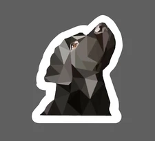 Black Lab Sticker Dog Geometric Waterproof