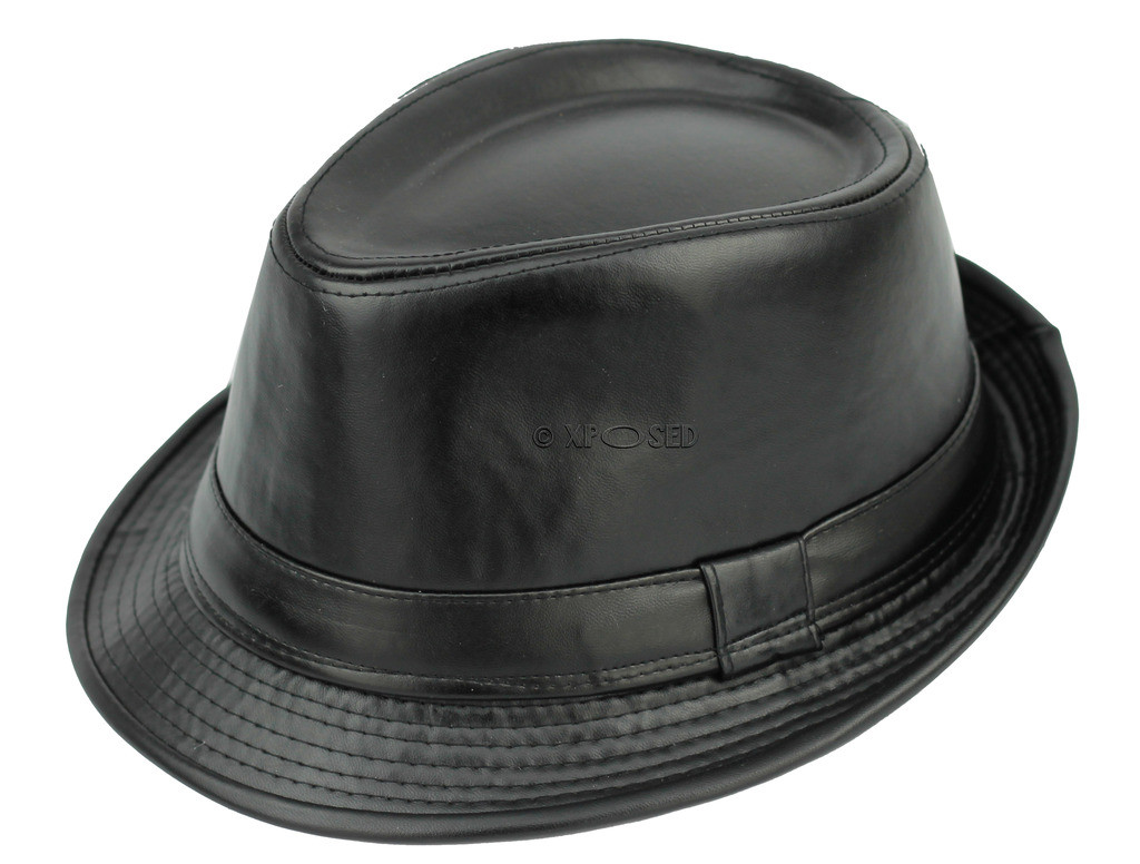 Mütze Im Newsboy-Stil Aus Schwarzem Kunstleder Produktbild-Vorschau 7