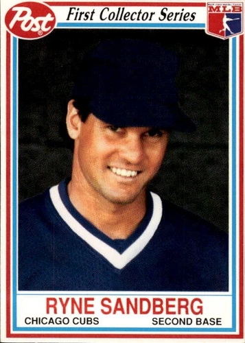 1990 Post Cereal Ryne Sandberg #9 Chicago Cubs 8D