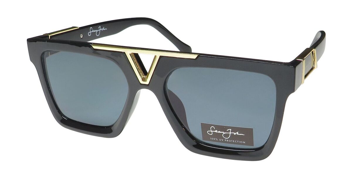 NEW SEAN JOHN SJS1029CE SUNGLASSES SQUARE 001 BLACK MENS 0-0 NEW SEAN JOHN SJS1029CE SUNGLASSES SQUARE 001 BLACK MENS 0-0