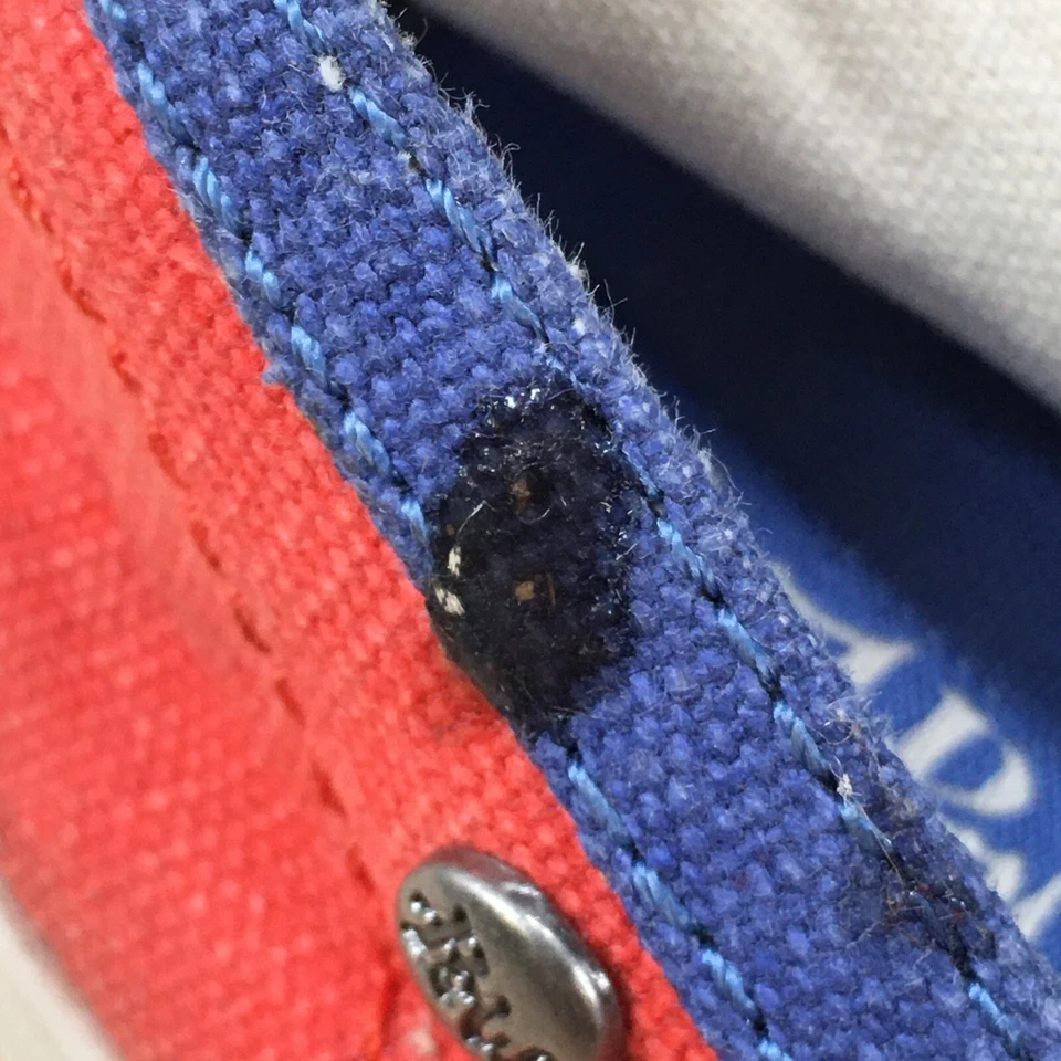 Mad Love Shoes Womens 5-6 Moc Toe Sneakers Flats Red White Blue Canvas Lace Up - Image 4 of 4