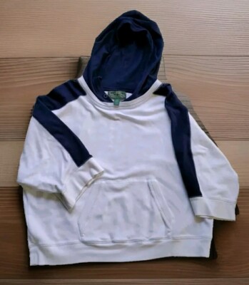 Ralph Lauren Activewear Pollover Hoodie W/Pocket 3/4 Sleeves