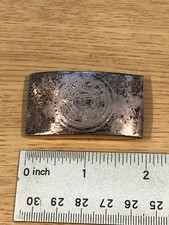 Vintage Engraved Mexican 925 Sterling Silver Belt Buckle 1" Band Very beautiful