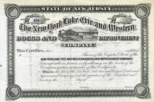 18__ New York Lake Erie & Western Docks & Improvement Co Stock Certificate