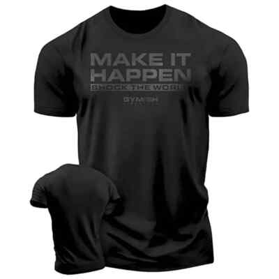 Herren Gym T-Shirt Training Heavy Weight Lifting 3D Druck Fitness Laufen Top T