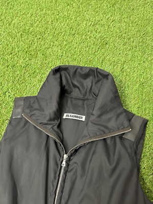 Jil Sander women vest waistcoat with leather details size IT34 XS by RAF SIMONS