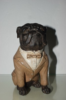 bulldogge figur hund gartenfigur deko wohnung geschenkideen rude anzug dogge neu ebay