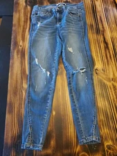 Kan Can 25 reg mid rise ripped Distressed casual jeans kc8086 