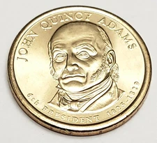 2008 D John Q. Adams Presidential Dollar AVE CIRCULATED **FREE SHIPPING**