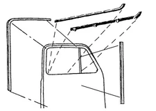 1951 1952 1953 1954 55 1st CHEVROLET / GMC TRUCK DELUXE WINDOW FELT CHANNEL KIT 