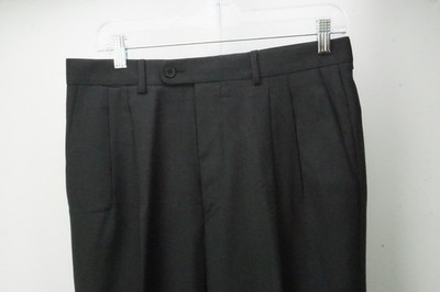 Zanella Dark Gray 100% Wool Dress Pants Trousers 48 EU Brand NEW