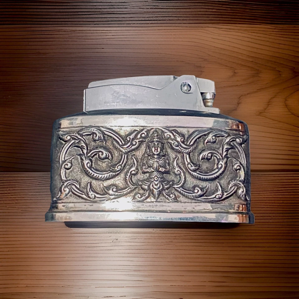 Art Deco Siam Sterling  Table Lighter , Is Over 90grams In 925 Silver Weight - image 3 of 4