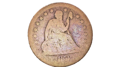 1858 O liberty seated quarter