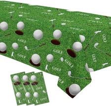 Golf Party Decorations Tablecloth, 3Pcs Disposable Golf Birthday Party