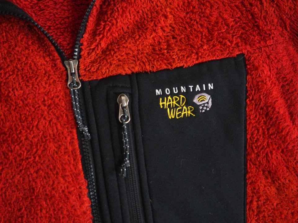 Chaqueta polar de colección Mountain Hardwear roja oxidada negra cremallera exterior mono pila M Foto 4 de 4