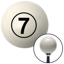 Black Ball 7 Ivory Shift Knob W M16x1.5 Insert Shifter Auto Manual Custom