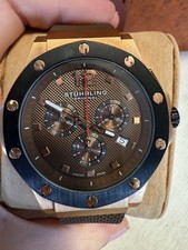 St hrling Original Chronograph Quartz Brown Dial Men's Wristwatch 100M