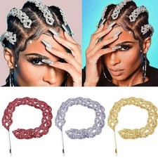 Rhinestone Long Tassel Chain Hairpin Hairpin Long Dirty Metal Braid Fashion T0D1