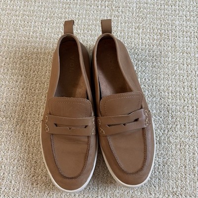 Vionic UPTOWN Womens Brown/Tan Leather Penny Loafer Slip On/Size 8