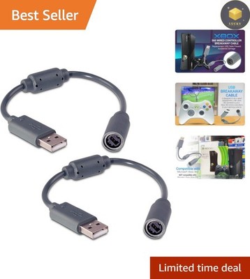 High-Grade 2 Pack Xbox 360 Breakaway Cables - Prevent Damage & Enhance Gameplay