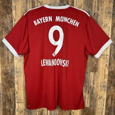 Bayern Munich 2017-18 Home Football Jersey LEWANDOWSKI #9 Adidas