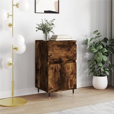 Modern Wooden Small Narrow Sideboard Cabinet Storage Unit 1 Drawer 1 Door Wood