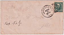 10c Golden Gate ILL 1899 registered cover (Wayne Co) (K330)