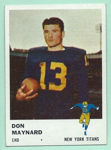 Don Maynard #215 1961 Fleer card