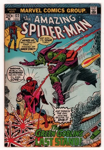 Amazing Spider-Man #122 DEATH OF GREEN GOBLIN KEY Bronze Age Marvel 1973 VG