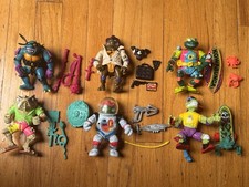Lot of 6 vintage 1990 TMNT Teenage Mutant Ninja Turtles Action Figures COMPLETE