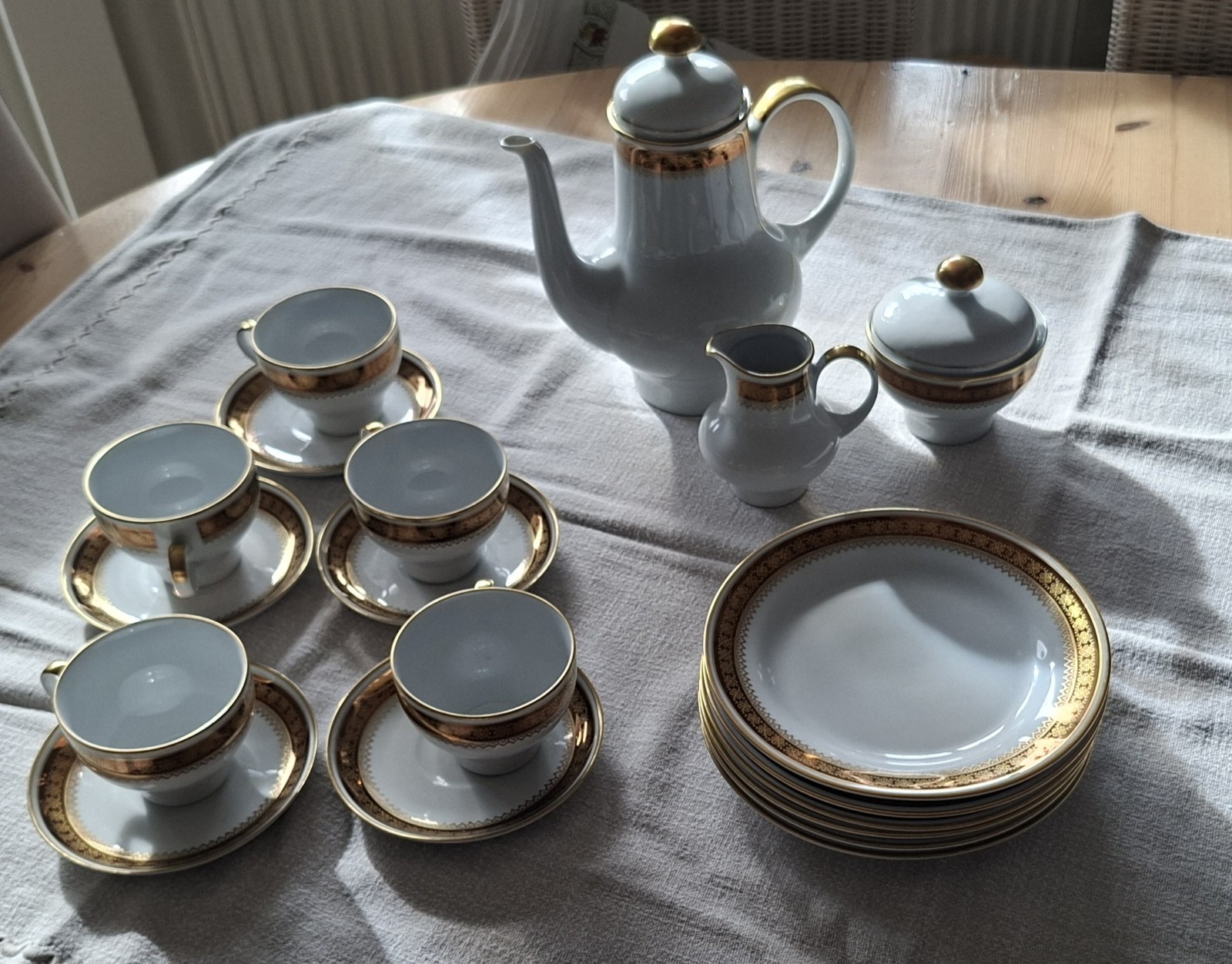Kaffeeservice Kahla Made In GDR 21 Teile Porzellan Vintage