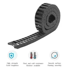 Cable Drag Chain Wire Carrier 10x30mm Internal Size 1m Length W/ End Connector