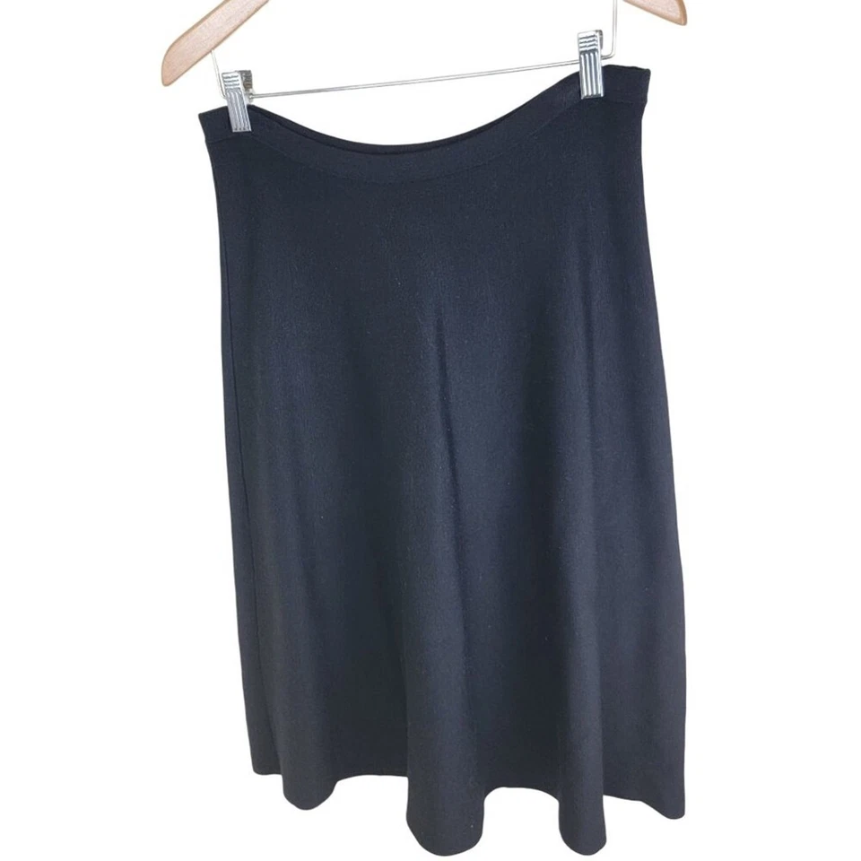 Falda Doncaster Línea A Tejida Seda Talla M Negra Cintura Elástica Foto 2 de 4