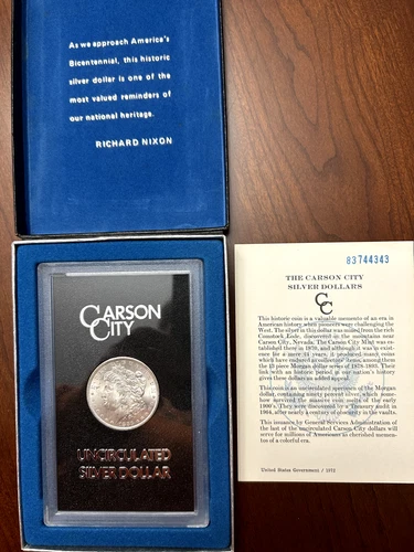 1883-CC  Morgan Silver Dollar GSA Hoard BRILLIANT UNCIRCULATED w/ Box & COA