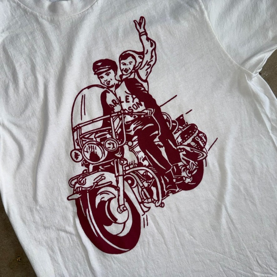 80s - 90s VINTAGE HARLEY DAVIDSON MOTORCYCLES BIKER T-SHIRT SZ S