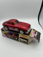 Vintage 1956 Mercedes Benz Friction Car Toy Friction with Sound Sedan Red