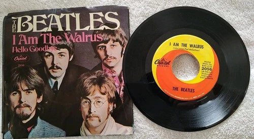 The BEATLES Hello Goodbye I Am The Walrus 1967 Ex 45 & Picture Sleeve FREE SHIP