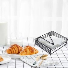 NEW Desktop Placement Weighted Arm Paper Napkin Organizer Flat Dispenser