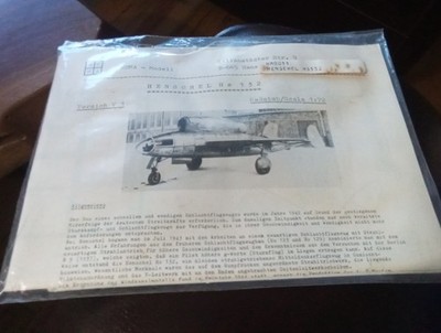 HUMA -modell Henschel  Hs 132 1/72 Scale Model Kit Nos
