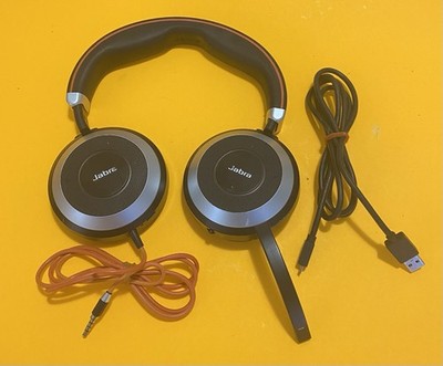 Jabra Evolve 80 Professional Wired Noise Cancelling Headset Black HSC019 Working