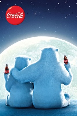 Poster Studio B - Coca-Cola Pola Bears Moon Coke Moon 24x36'' NEW Wall Art 241270