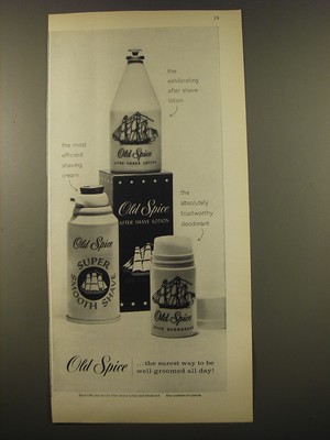 1961 Old Spice Advertisement - Shaving Cream, After Shave and Deodorant