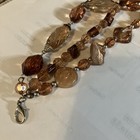 Three strand Brown Bead Necklace With Matching Earrings — photo 8